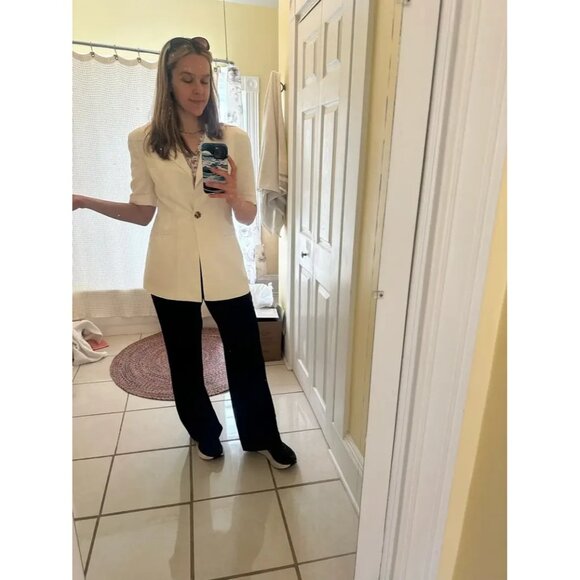 Eudon Choi Linen Short Sleeve White Blazer – Women’s Size 8 - Picture 6 of 16